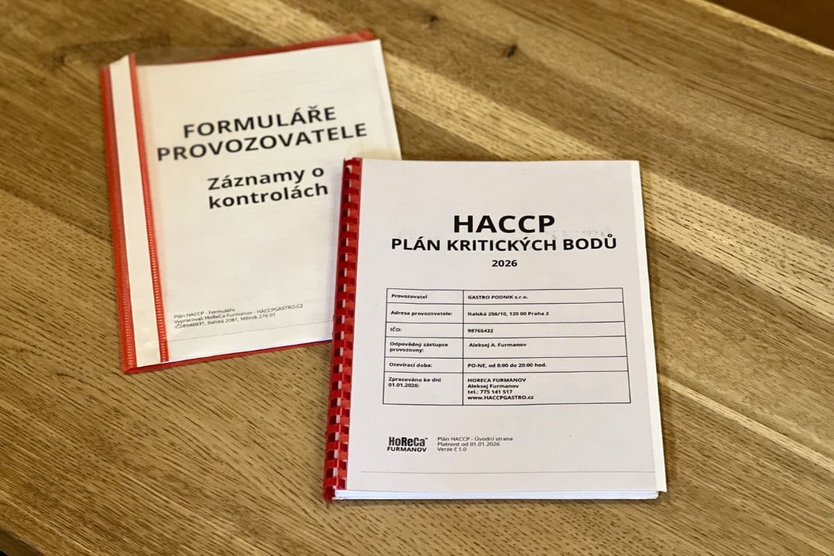 Vytištěná HACCP dokumentace
